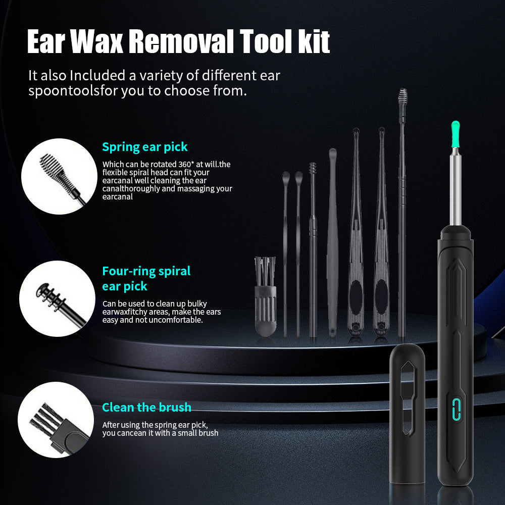 Ear Cleaning Tool with HD Camera and LED Lights Earwax Removal Otoscope